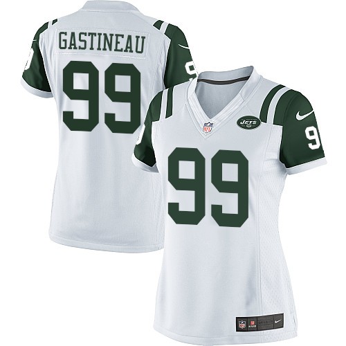 Women's Elite Mark Gastineau Nike Jersey White Road - #99 NFL New York Jets